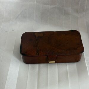 Made in Canada from oak calf  Brown Leather Jewelry Box